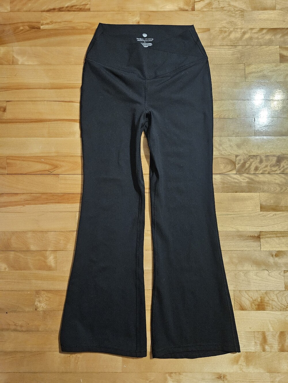 Yogalicious Lux Willow Crossover Pants Leggings Flared Leg Size L